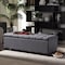 Baxton Studio Roanoke Grey Upholstered Grid-Tufting Storage Ottoman Bench 128-7047 - alternate 5